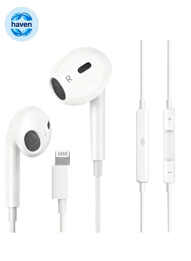 HAVEN EarPods With Lightning Connector White - Image 1